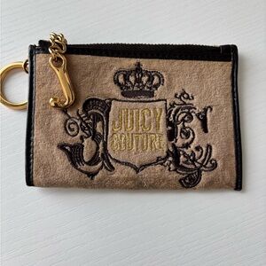 Juicy Couture Brown and Tan Card Case